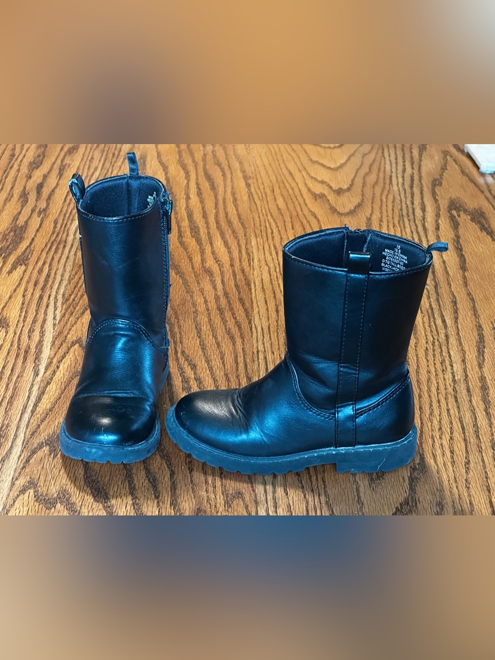 Kids Black Mid-Calf Boots - Unbranded
